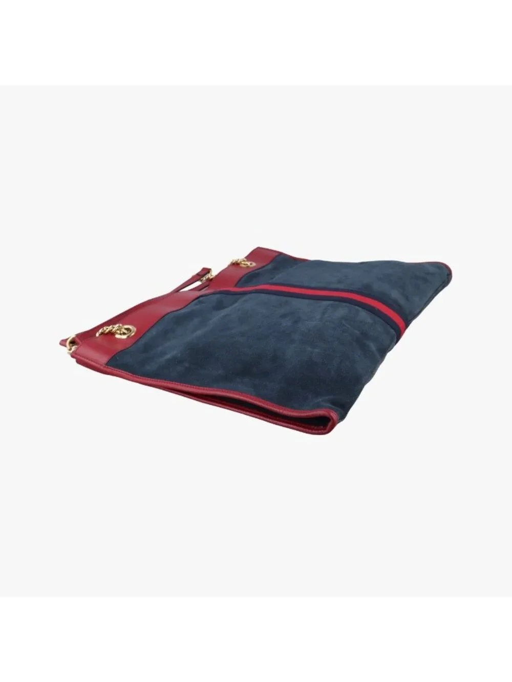 Gucci Rajah Navy Red Suede Leather Shoulder Bag
